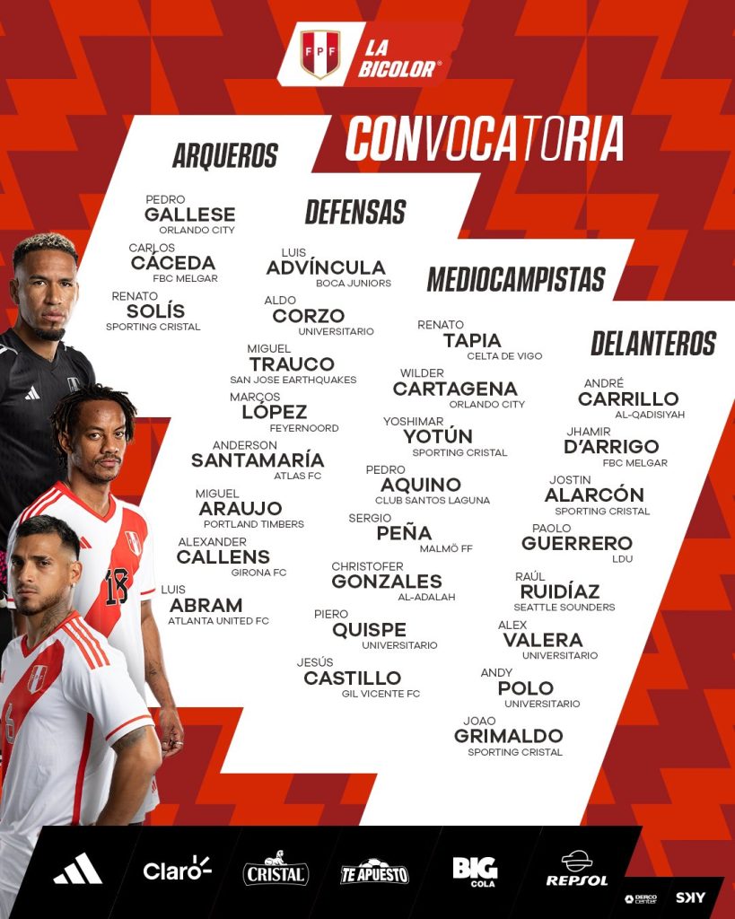 Advícula, convocado a la selección de Perú cuántos partidos se pierde con Boca 2