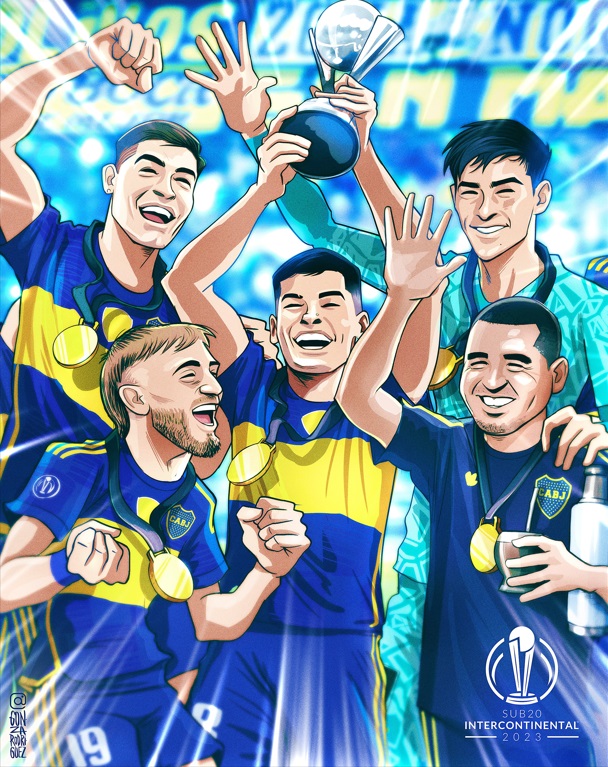 La caricatura de Boca campeón del mundo