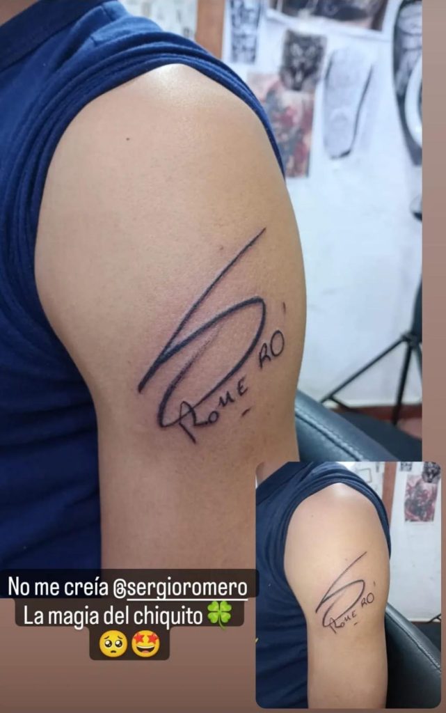 Un hincha de Boca se tatuó la firma de Chiquito Romero 2