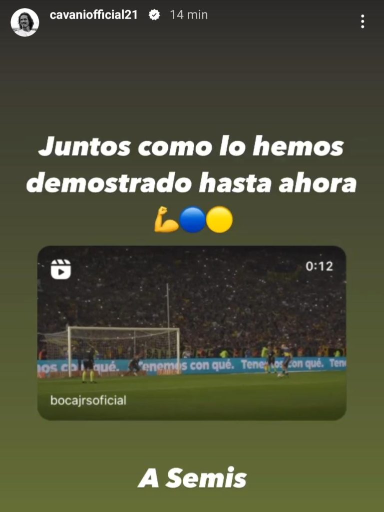 El mensaje de Cavani tras los goles que erró en el Boca- Talleres