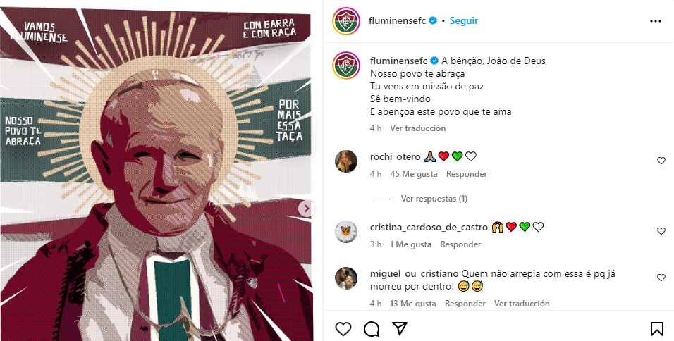 Pedido a Dios y bendición antes de la final de la Libertadores: la increíble historia del cantito de Fluminense con el Papa Juan Pablo II
