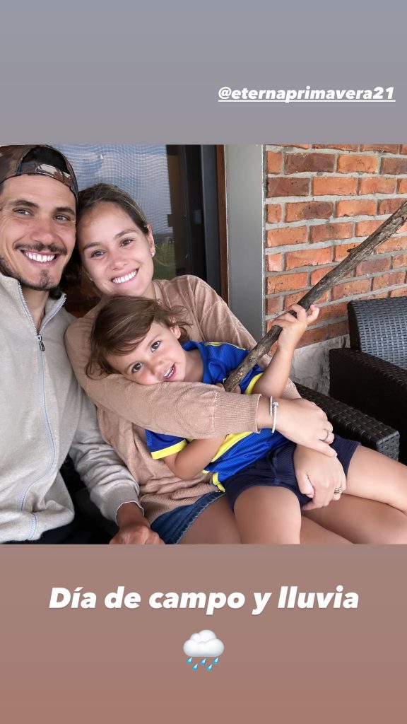 La foto del hijo de Cavani con la camiseta de Boca en vacaciones