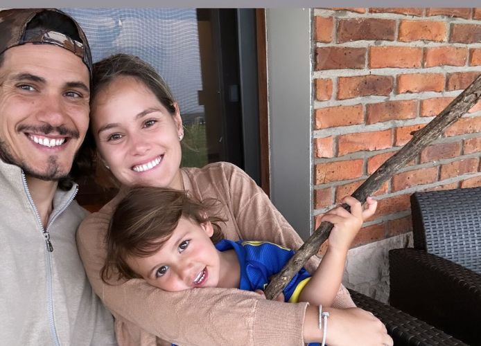 La foto del hijo de Cavani con la camiseta de Boca