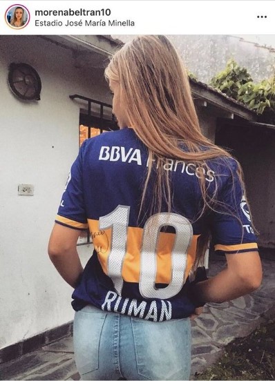 Morena Beltrán, de porrista de Boca y fana de Riquelme a periodista famosa y pareja de un jugador