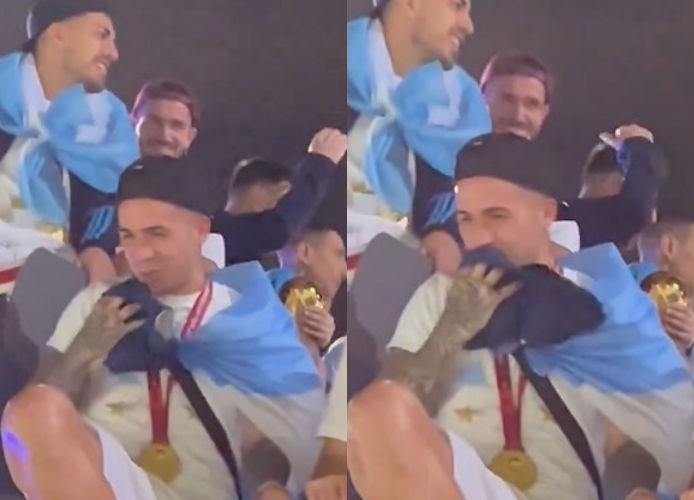El video inédito de Enzo Fernández besando una camiseta de Boca