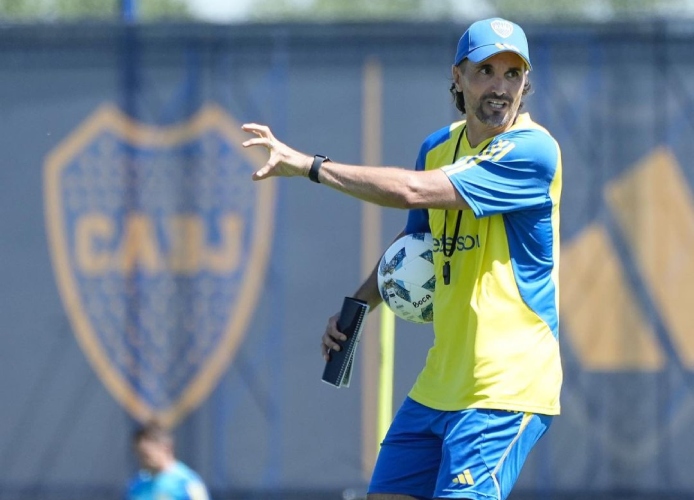 Diego Martínez cambió una vieja costumbre de Boca antes de los partidos